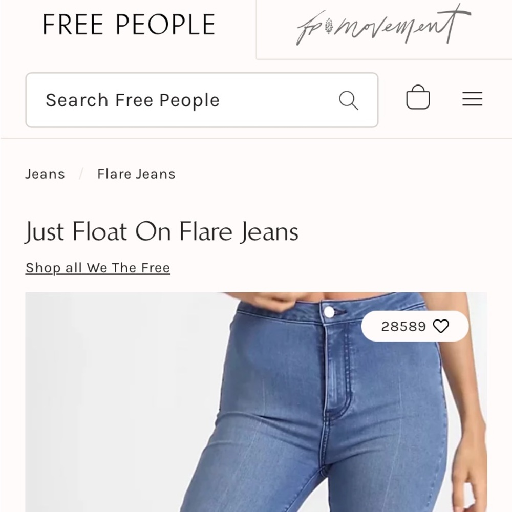 Free People Just Float on Flare jeans size 26R - Picture 4 of 10